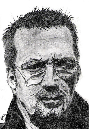 344x500 Eric Clapton Drawing - Eric Clapton Sketch