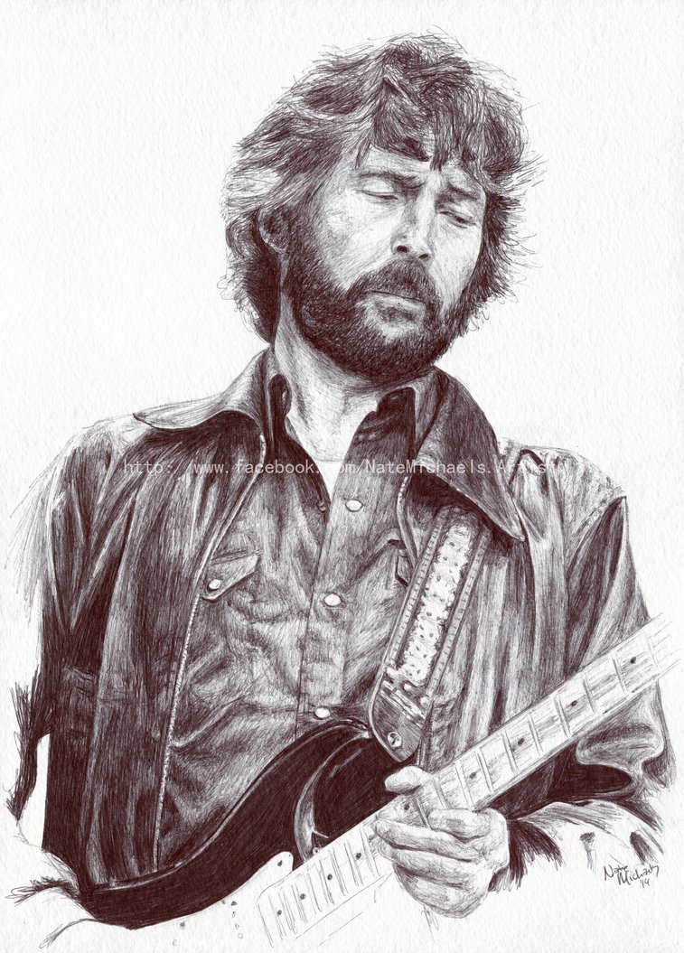757x1055 Eric Clapton By Natemichaels - Eric Clapton Sketch