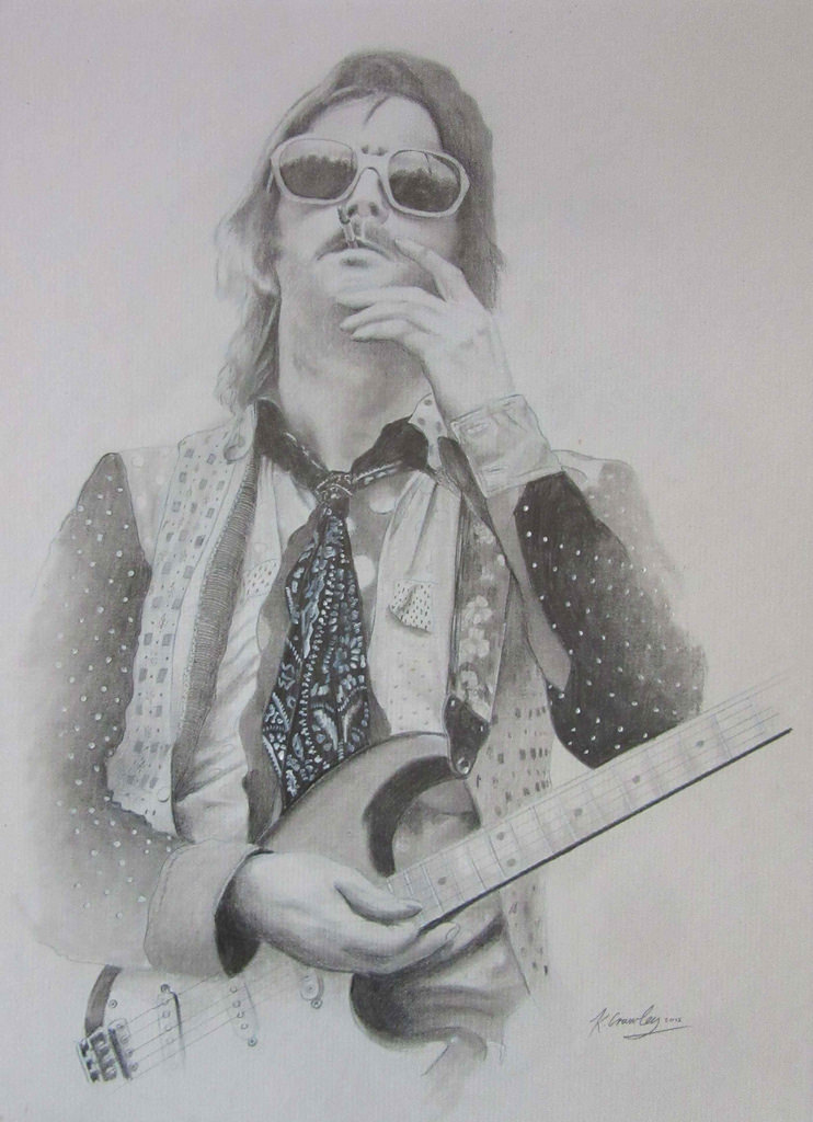 742x1024 Eric Clapton Sketch A3 Pencil Taken From A Black And - Eric Clapton Sketch
