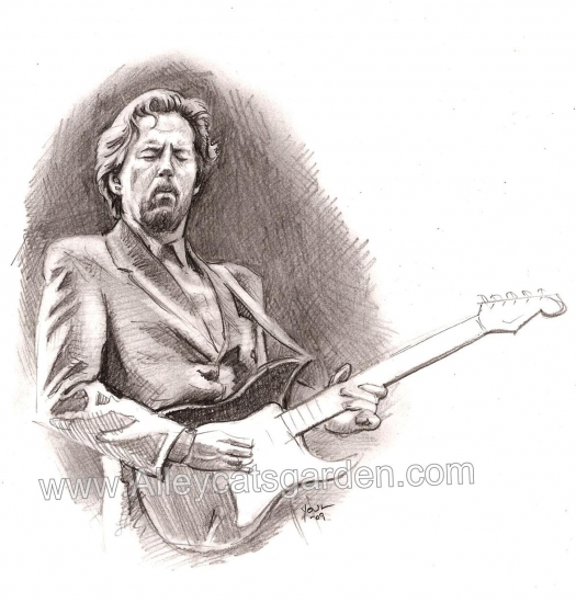 525x550 Portrait Of Eric Clapton By Alleycatsgarden On Stars Portraits - Eric Clapton Sketch