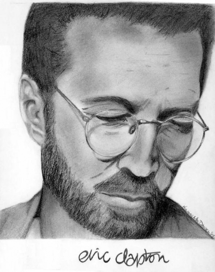 436x550 Portrait Of Eric Clapton By Skeeter Macd 23 On Stars Portraits - Eric Clapton Sketch