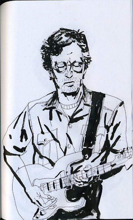 456x750 Rich Pellegrino Art Amp Illustration Eric Clapton Original Drawing - Eric Clapton Sketch