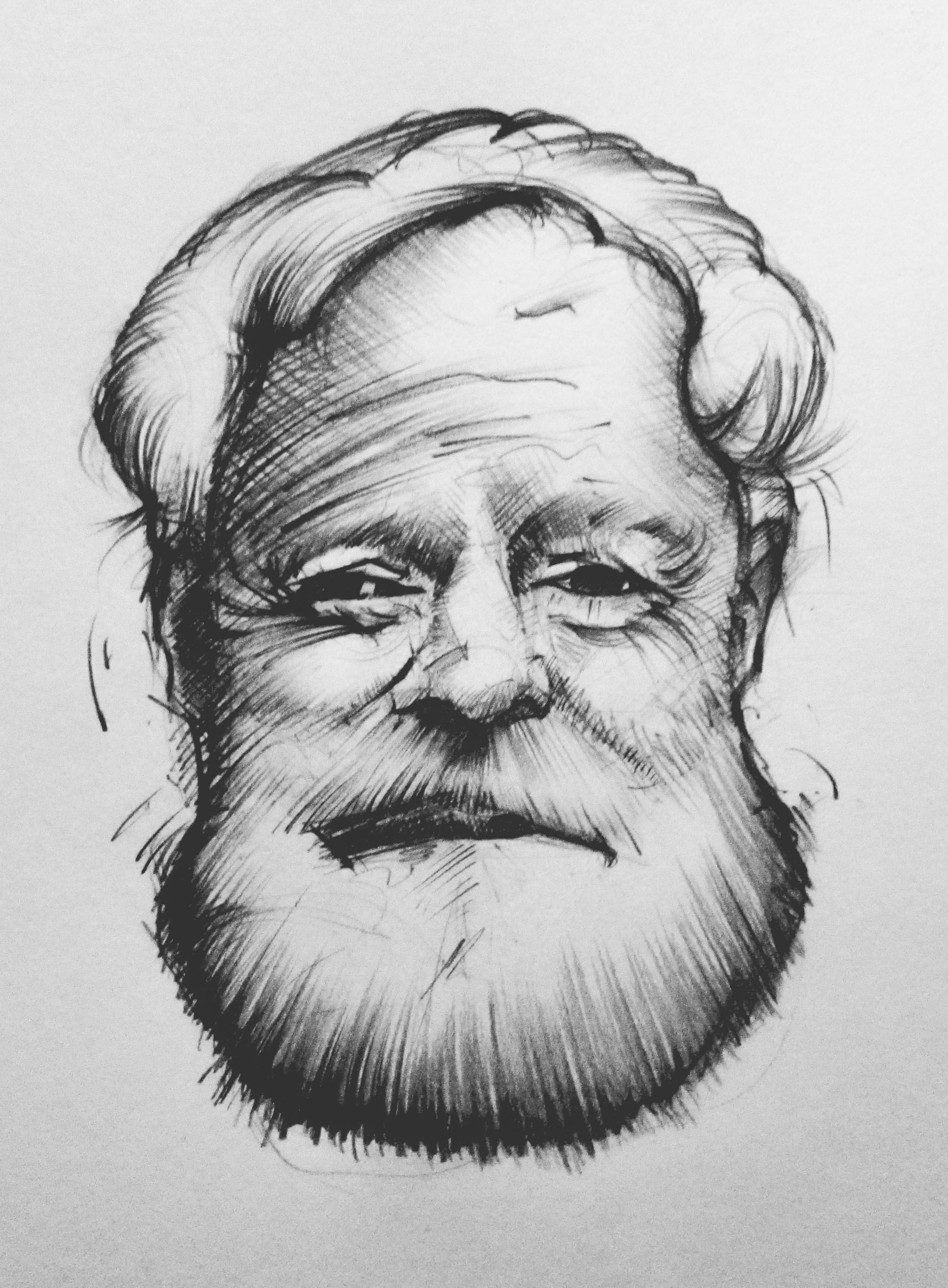 Ernest Hemingway Sketch At PaintingValley.com | Explore Collection Of ...