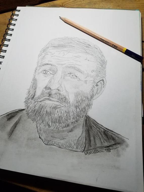 Ernest Hemingway Sketch at PaintingValley.com | Explore collection of ...