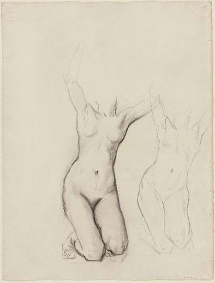 441x580 John Singer Sargent Sketch For Eros And Psyche - Eros Sketch