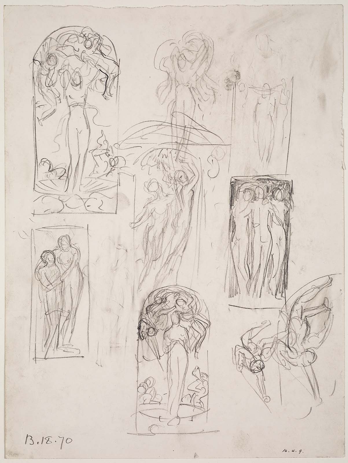 1203x1600 Sketch For Aphrodite And Eros, Also The Three Graces - Eros Sketch