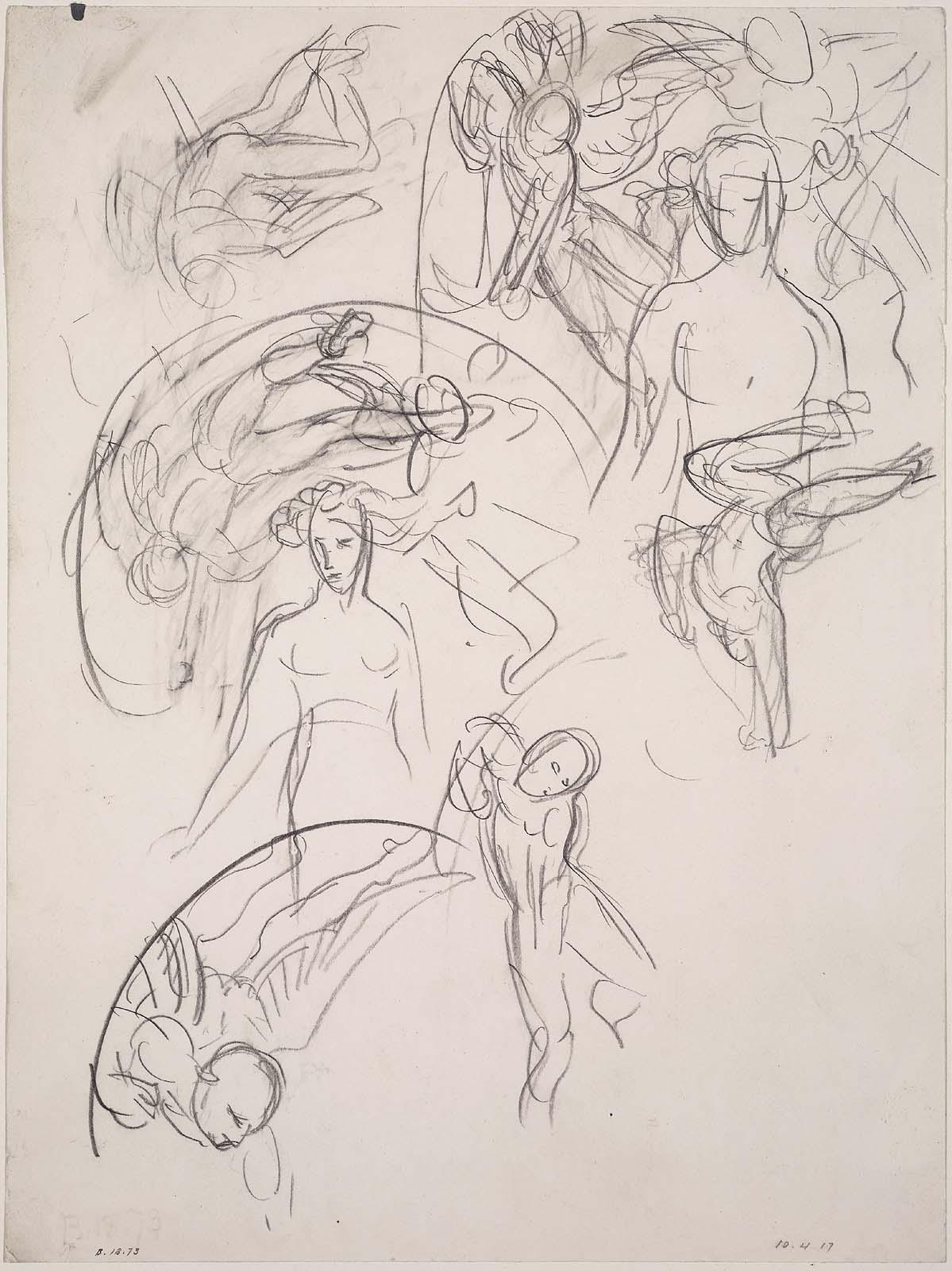 1199x1600 Sketch For Aphrodite And Eros - Eros Sketch