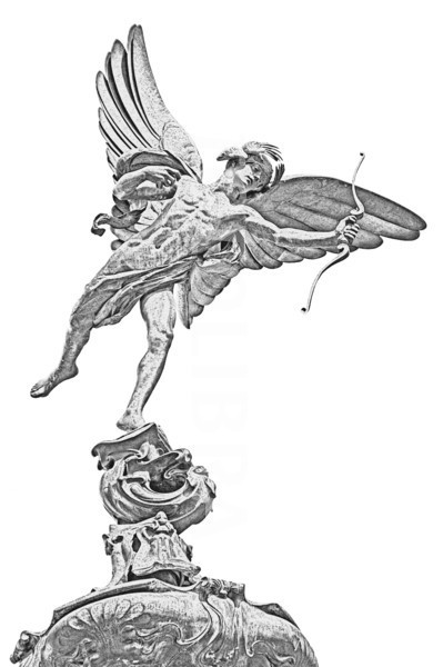 399x600 Statue Of Eros, Piccadilly Circus - Eros Sketch