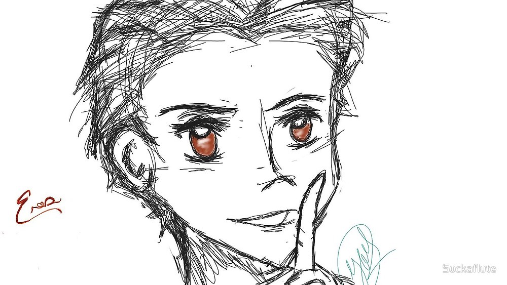 1000x563 Yuri!!! On Ice Eros Yuri Katsuki Sketch Sticker By Suckaflute - Eros Sketch