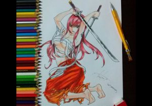 300x210 3d Drawings Of Fairy Tail 3d Art Sketch Fairy Tale 3d Art Sketch - Erza Sketch