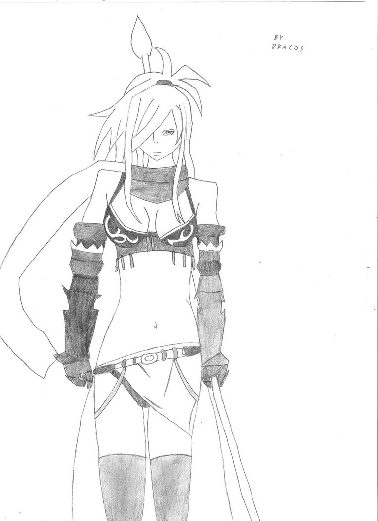 762x1048 Erza Sketch By Dracos210 - Erza Sketch