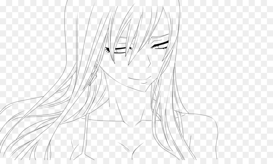 900x540 Eye Hair Hime Cut Forehead Sketch - Erza Sketch