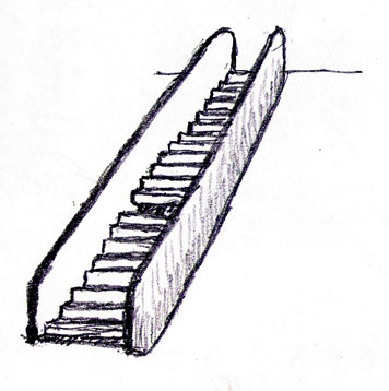 356x358 Artwork Of The Day 02 What Is Your Conceptual Continuity - Escalator Sketch