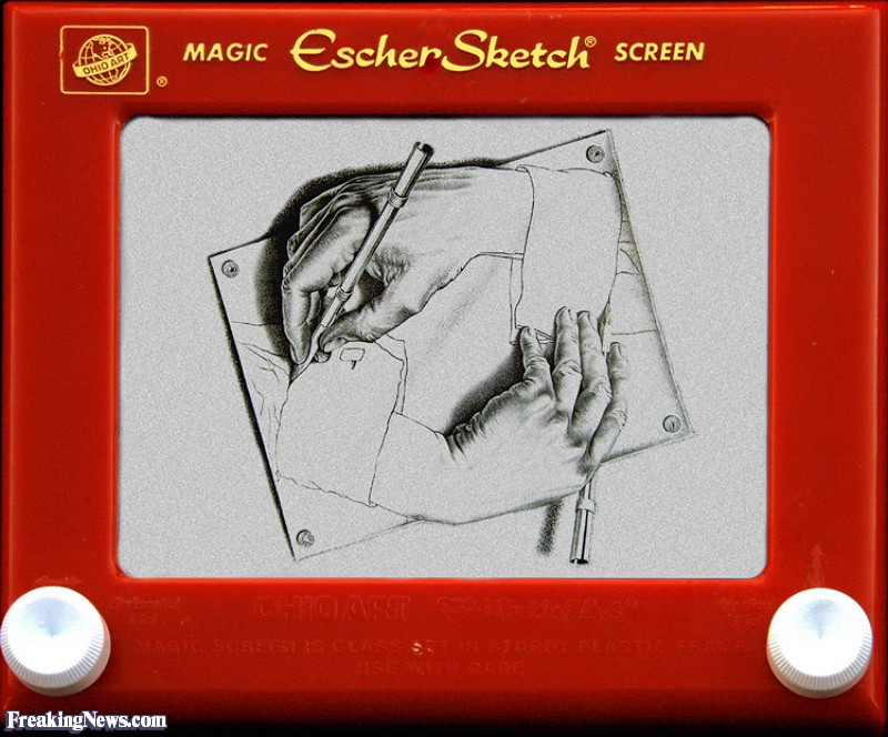 800x664 Escher Drawing Hands Etch A Sketch Pictures - Escher Sketch