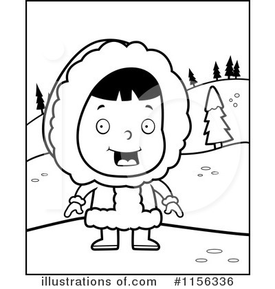 400x420 Eskimo Clipart Outline - Eskimo Sketch