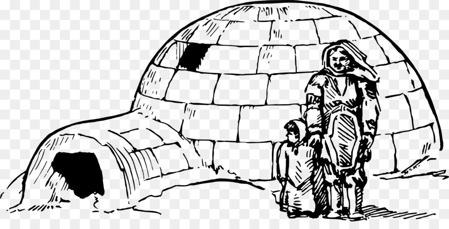 900x460 Igloo Eskimo Clip Art - Eskimo Sketch
