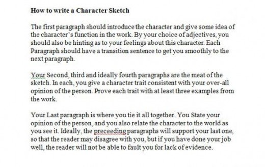 type sketch essay ideas