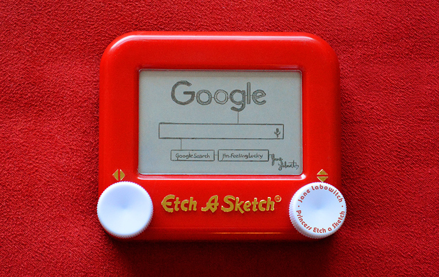900x569 New Google Logo Etch A Sketch By Pikajane - Etch A Sketch