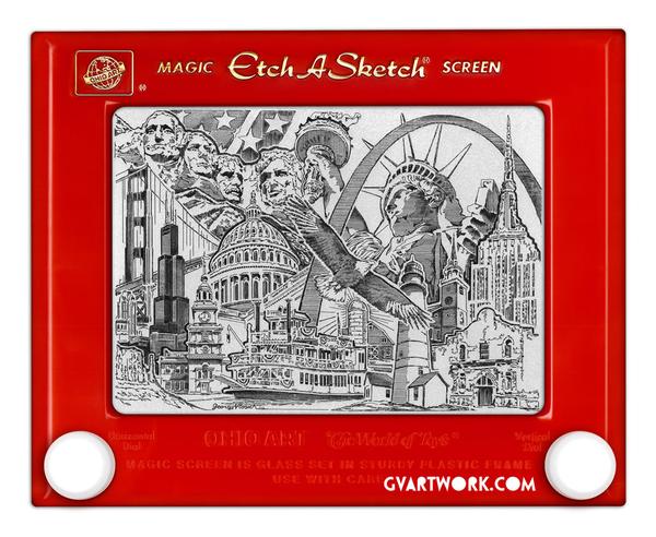 600x492 America Etch A Sketch Print Gv Art And Design - Etch A Sketch
