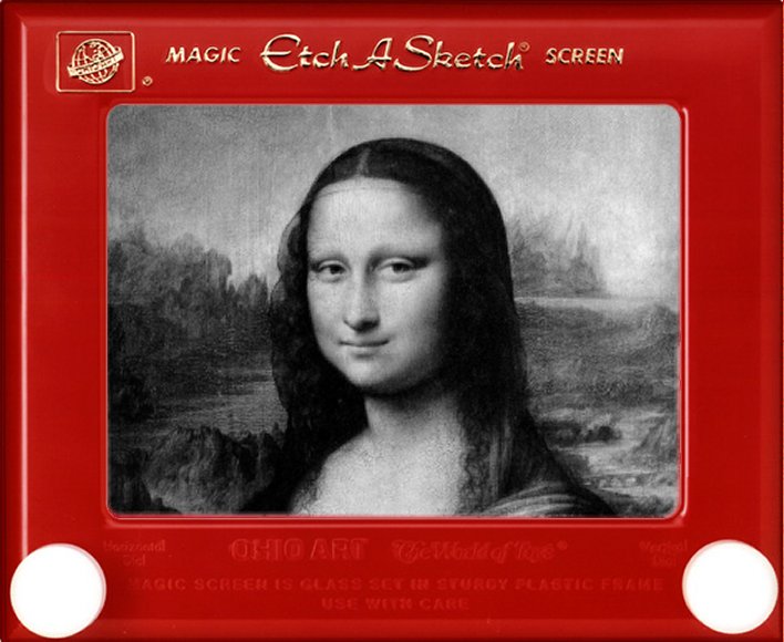 708x580 Etch A Sketch Mona Lisa By Vurtpunk - Etch A Sketch Artist