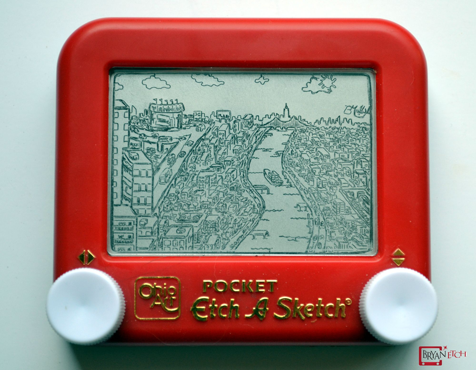 2000x1555 Bryan Etch City Art New York City Etch A Sketch (Pocket Version) - Etch A Sketch Online