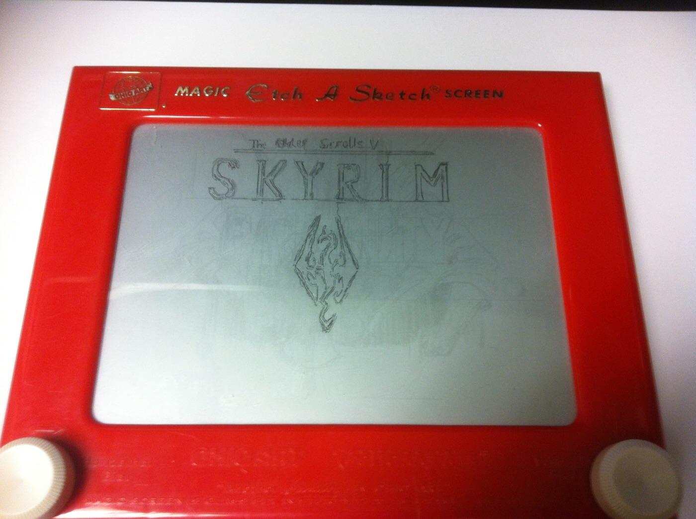 1400x1045 Skyrim Etch A Sketch Edition, Releasing Spring 2018 Gaming - Etch E Sketch