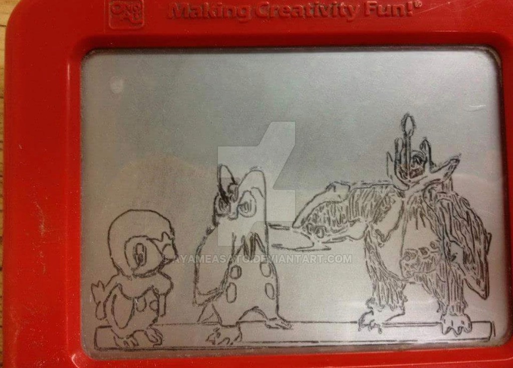 1024x735 Pokemon Evolution Etch N Sketch By Ayameasato - Etch N Sketch