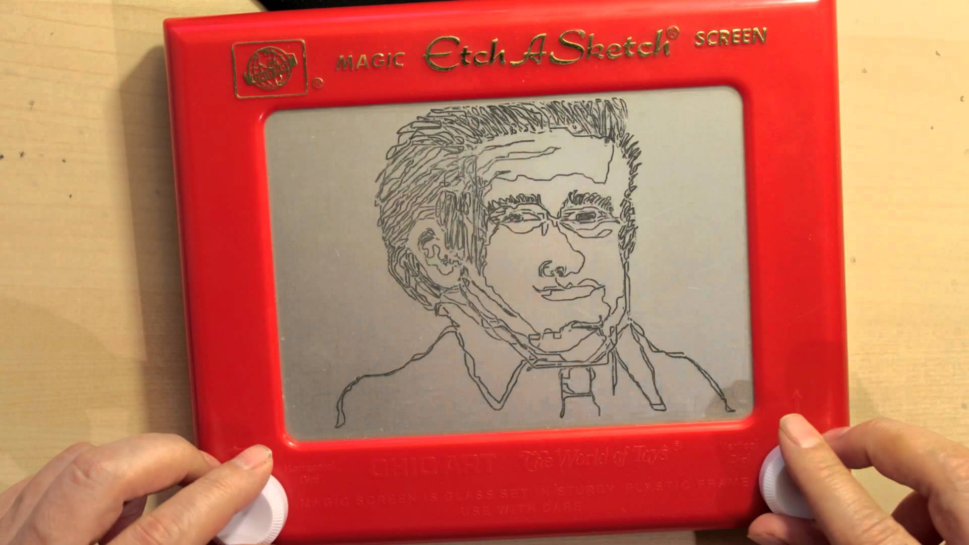 1920x1080 Raeart On Etch A Sketch Who Is This Speed Art Drawing - Etch O Sketch