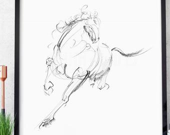 340x270 Horse Sketch Etsy - Etsy Sketch