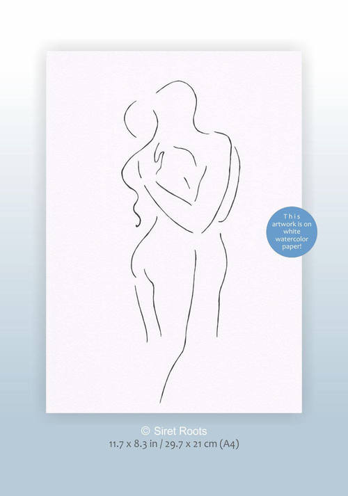 500x713 Original Line Drawing. Minimalist Kiss Sketch. Black And White Art. - Etsy Sketch