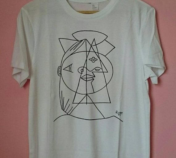 570x510 Picasso Cubic Sketch T Shirt By Solukworkshop On Etsy - Etsy Sketch