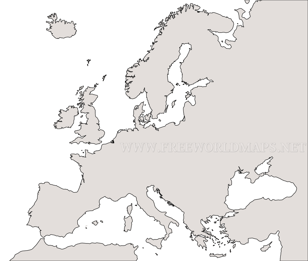 1000x847 Free Printable Maps Of Europe - Europe Map Sketch