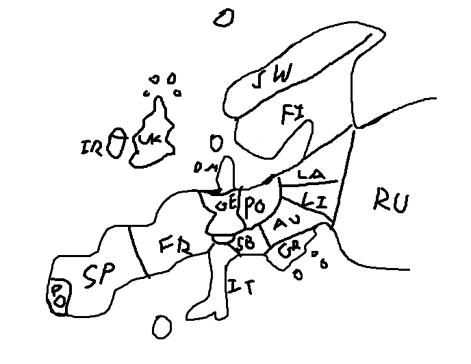688x531 Hilariously Bad Attempts By Americans To Draw Europe From Memory - Europe Map Sketch