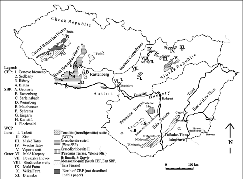 850x627 Sketch Map Of Investigated Variscan Granitoids Of Central Europe - Europe Map Sketch