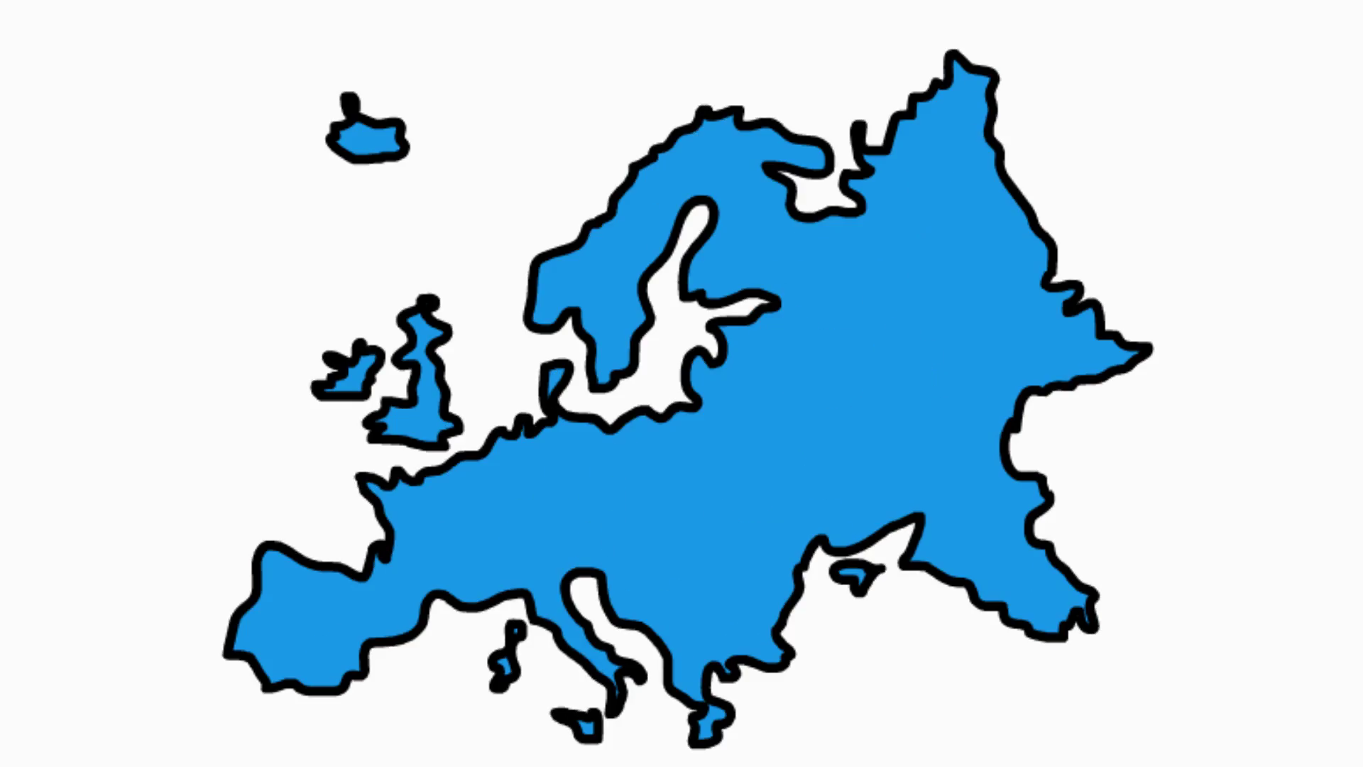 1920x1080 Europe Map Sketch Illustration Hand Drawn Animation Transparent - Europe Sketch