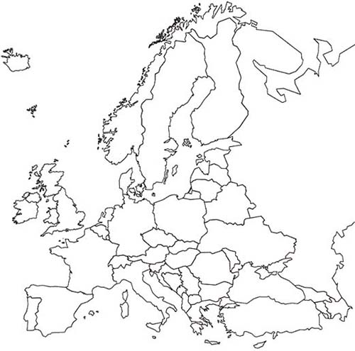 500x495 Europe Map Map Of Europe - Europe Sketch Map