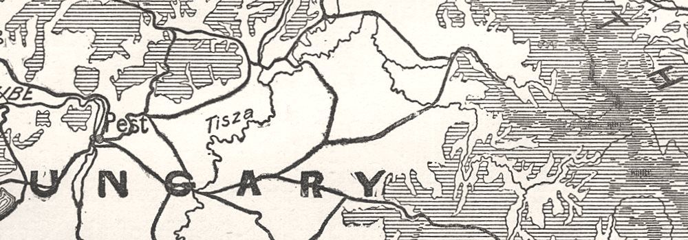 1000x350 The Carpathians. Europe. Sketch Map 1885 Old Antique Vintage Plan - Europe Sketch Map