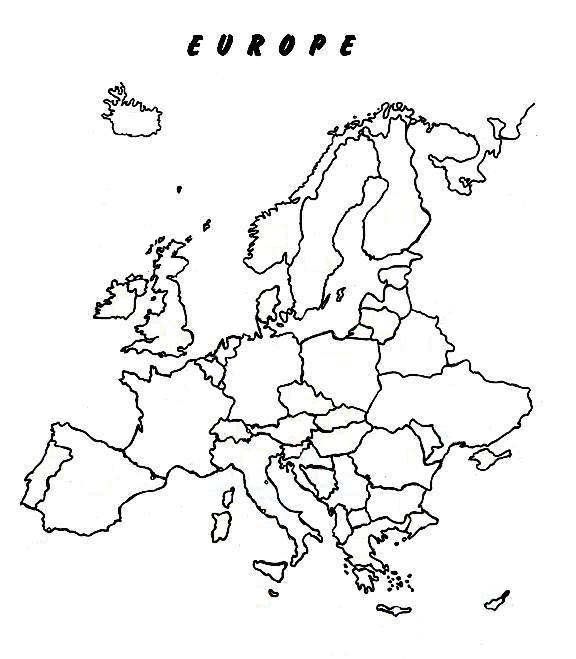 576x659 Blank Political Europe Map Outline Map Europe - Europe Sketch Map