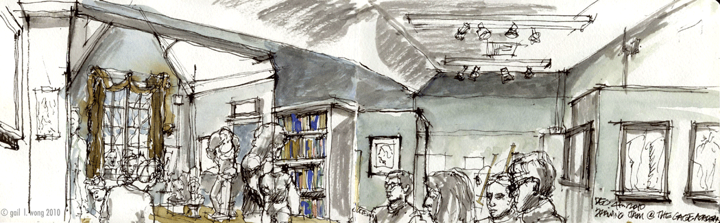 1050x325 Urban Sketchers Seattle Drawing Jam At The Gage Art Academy - Event Sketch