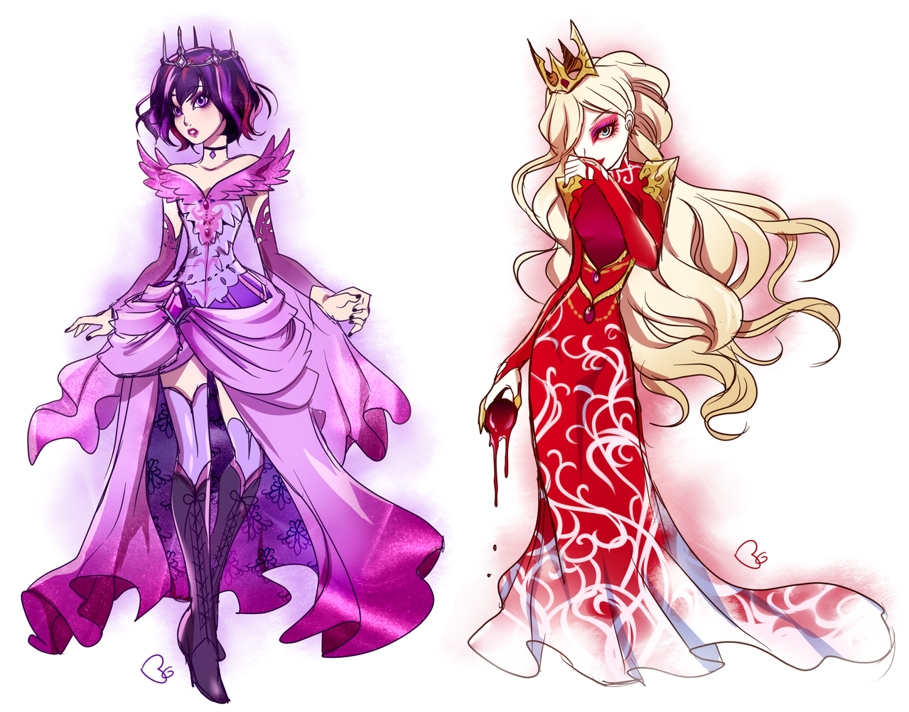 1279x1002 Ever After High + Raven And Apple By Kagomesarrow77 - Ever After High Sketches