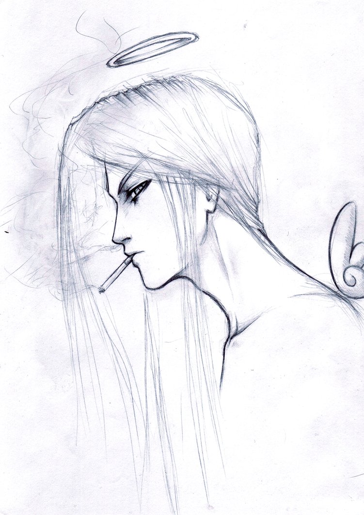 751x1063 Evil Angel Sketch By Jingragamuffin - Evil Angel Sketch