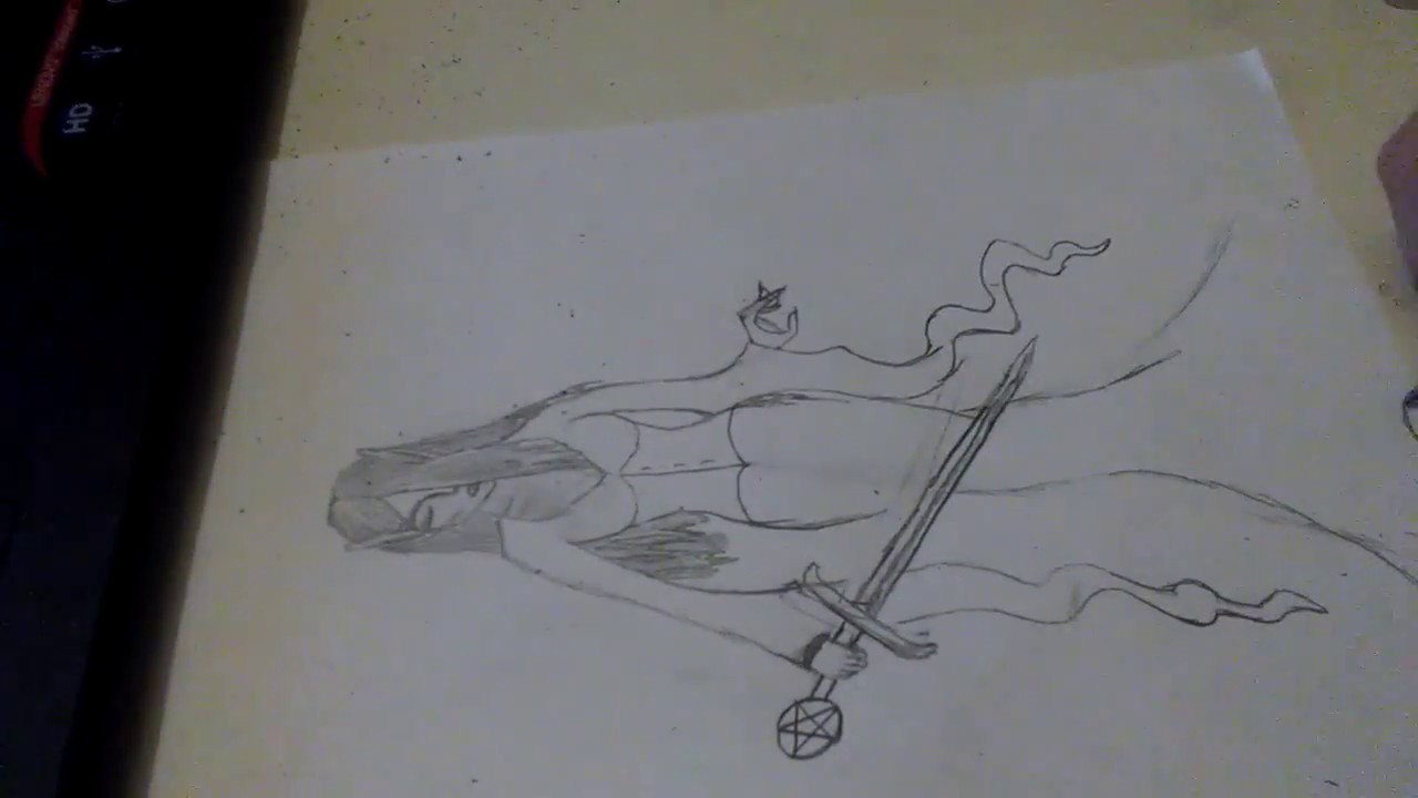 1280x720 Time Lapse Drawing Evil Angel - Evil Angel Sketch