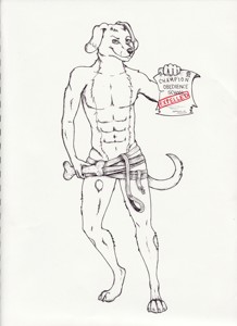 218x300 Userpage Of Althea - Evil Dog Sketch