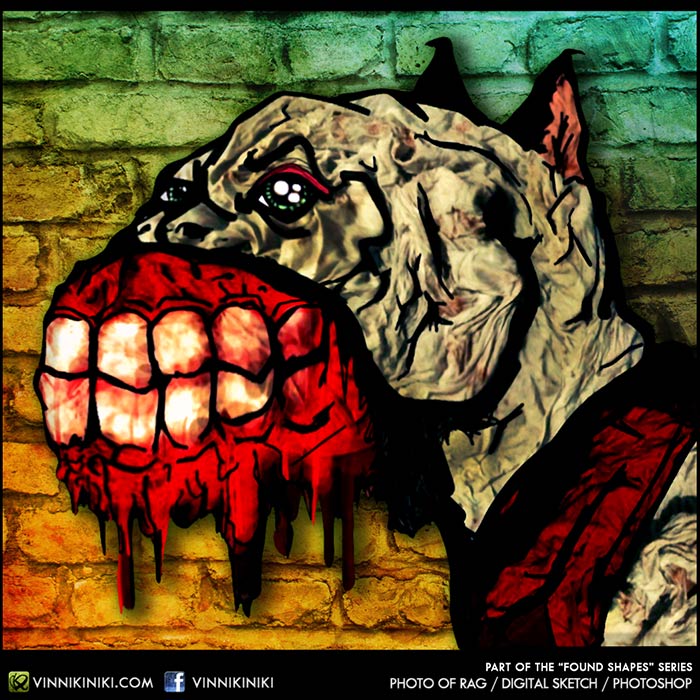 700x700 Vinni Kiniki Graffiti Amp Mural Artist For Hire Snarling Dog With - Evil Dog Sketch