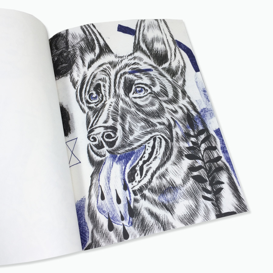 900x900 Dogs Bleeding Evil Book + Original Drawing Ampersand Gallery - Evil Dog Sketch