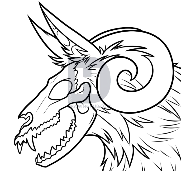 762x720 Demon Dog Drawing Lesson, Step By Step, Drawing Guide, By - Evil Dog Sketch