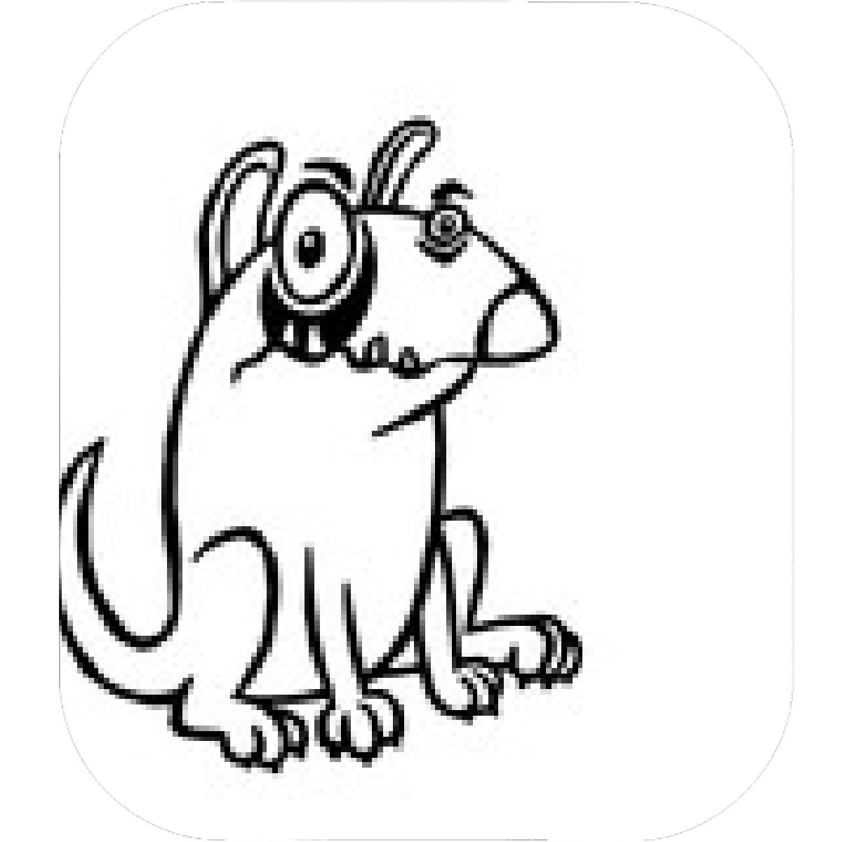 1200x1200 Designs Mein Mousepad Design Mousepad Selbst Designen - Evil Dog Sketch