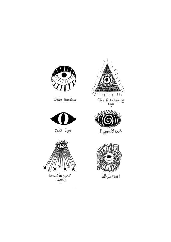 570x809 Evil Eyes A5 Print By Annarack On Etsy, Art - Evil Eye Sketch