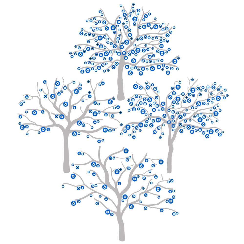 1000x1000 Safomasi Kapadokya Collection Evil Eye Tree Sketch - Evil Eye Sketch