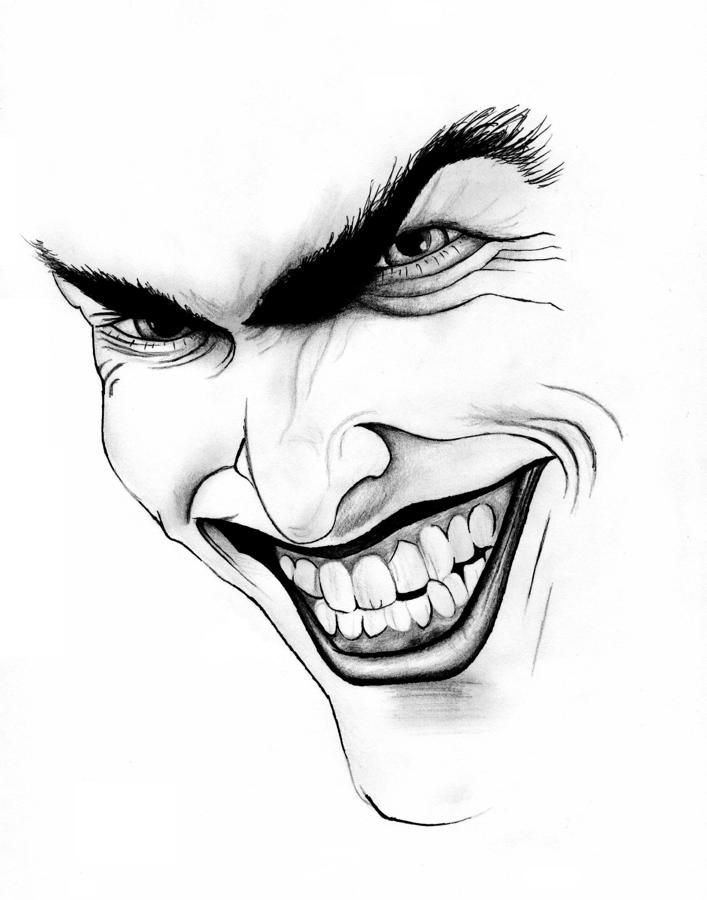 707x900 Cho Joker Face Sketches Joke - Evil Face Sketch